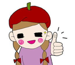 Art-chan apple hat sticker #384001
