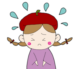 Art-chan apple hat sticker #384002