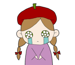 Art-chan apple hat sticker #384003