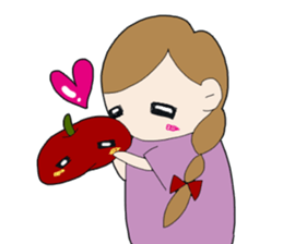 Art-chan apple hat sticker #384005