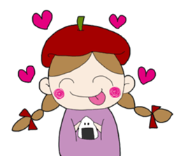 Art-chan apple hat sticker #384006
