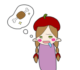 Art-chan apple hat sticker #384007