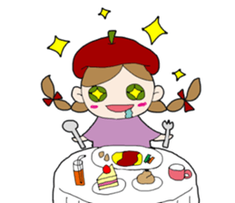 Art-chan apple hat sticker #384008