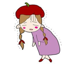 Art-chan apple hat sticker #384013