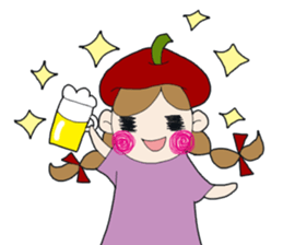 Art-chan apple hat sticker #384015