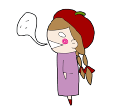 Art-chan apple hat sticker #384018