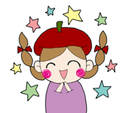 Art-chan apple hat sticker #384019