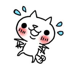 The White Kitten Kitty sticker #384152