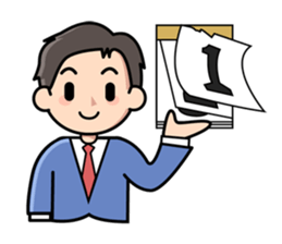 Mundane office worker sticker #384670