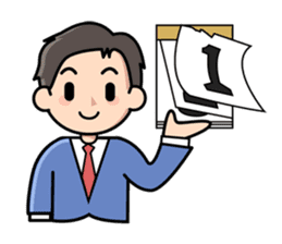 Mundane office worker sticker #384670