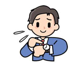 Mundane office worker sticker #384678