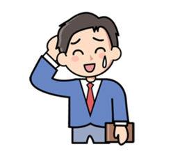 Mundane office worker sticker #384680