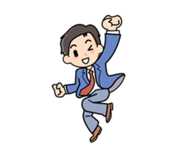 Mundane office worker sticker #384687