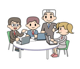 Mundane office worker sticker #384696