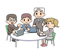 Mundane office worker sticker #384696