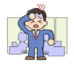 Mundane office worker sticker #384698