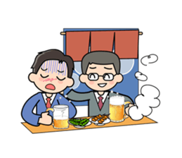 Mundane office worker sticker #384702