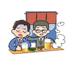 Mundane office worker sticker #384702