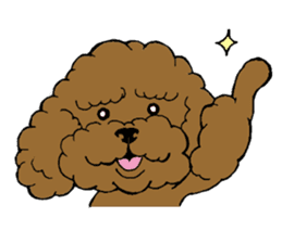 Let's talk with toy poodle! sticker #385905