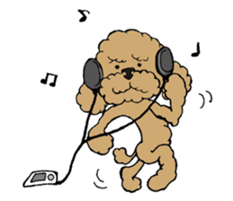 Let's talk with toy poodle! sticker #385906