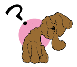 Let's talk with toy poodle! sticker #385912