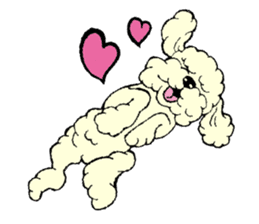 Let's talk with toy poodle! sticker #385914