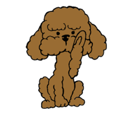 Let's talk with toy poodle! sticker #385929