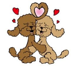 Let's talk with toy poodle! sticker #385935