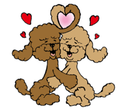 Let's talk with toy poodle! sticker #385935