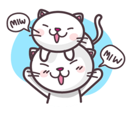 Miw Miw Humour milk cat sticker #386512