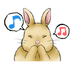 The feeling of a rabbit sticker #386593