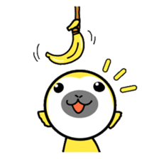 banana daisuki risuzaru kun sticker #387102