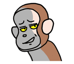 Beans lovely and cute monkey in English sticker #387213