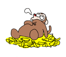 Beans lovely and cute monkey in English sticker #387216
