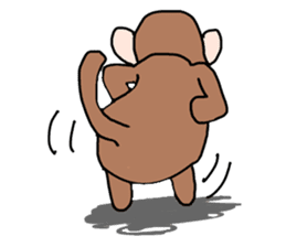 Beans lovely and cute monkey in English sticker #387221