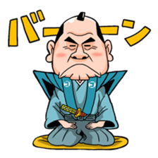 Samurai warrior with a hard-boiled look sticker #387425