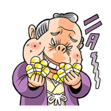 Samurai warrior with a hard-boiled look sticker #387451