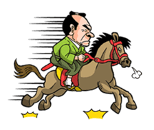 Samurai warrior with a hard-boiled look sticker #387453