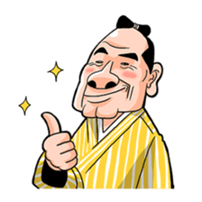 Samurai warrior with a hard-boiled look sticker #387454