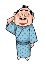 Samurai warrior with a hard-boiled look sticker #387455