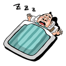 Samurai warrior with a hard-boiled look sticker #387456