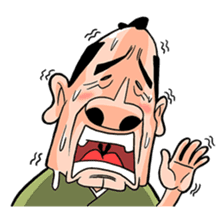 Samurai warrior with a hard-boiled look sticker #387460