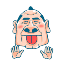 Samurai warrior with a hard-boiled look sticker #387462