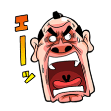 Samurai warrior with a hard-boiled look sticker #387463