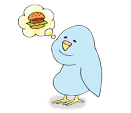 The blue bird Aota sticker #387998
