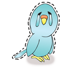 The blue bird Aota sticker #388010