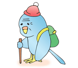 The blue bird Aota sticker #388014