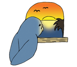 The blue bird Aota sticker #388015