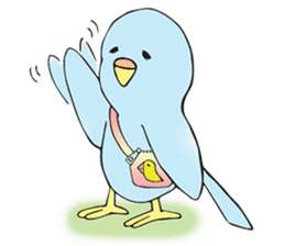 The blue bird Aota sticker #388024