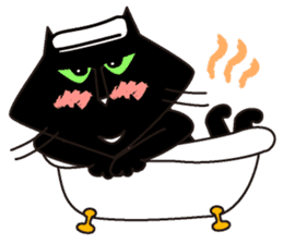 Twinky and black cat MOMO sticker #388655